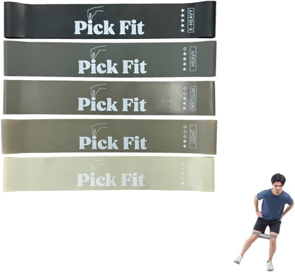 【Pick Fit】ミニループバンド 5段階負荷｜健康運動指導士監修 トレーニングチューブ 天然ラテックス